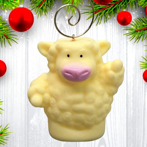 Tomy Animal Sheep Lamb 2.25" ONE OF A KIND Christmas Tree Ornament - Picture 1 of 3